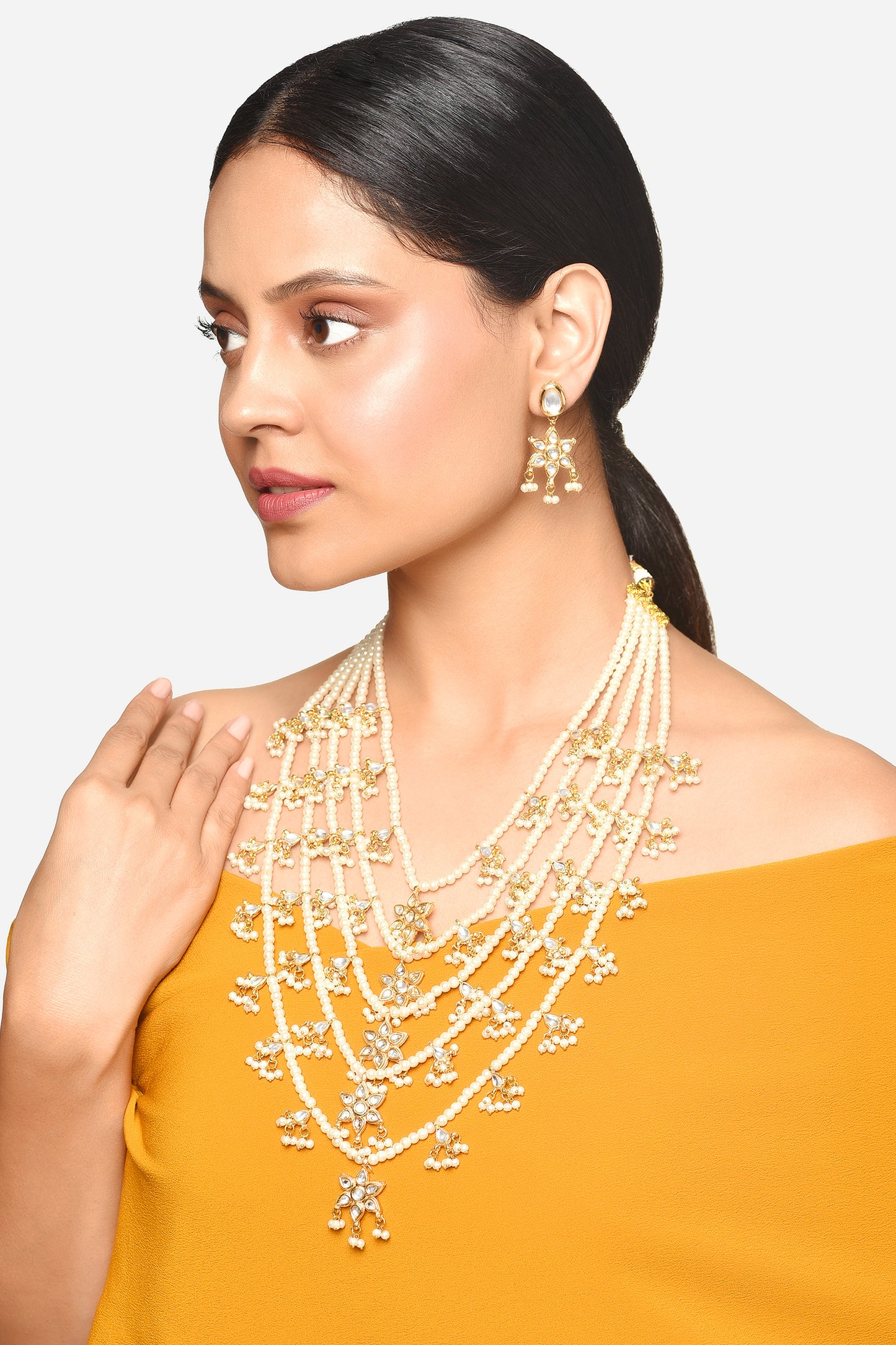 Rani Embellished Layered Necklace Jewellery Set